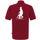 Hakro Unisex Poloshirt Rückendruck Rabbi weiss