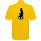 Hakro Unisex Poloshirt Rückendruck Rabbi schwarz