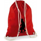 Cotton Gymsac mit Rabbi in schwarz